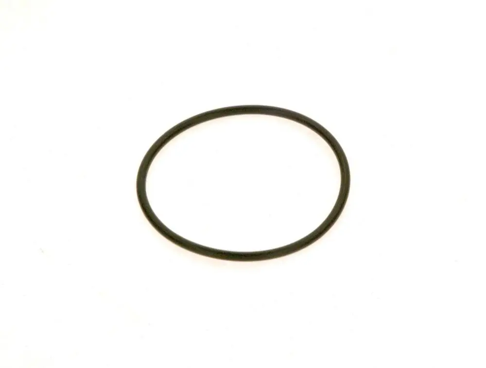 Schwarzer O-Ring von Bosch, ringförmig, auf hellem Hintergrund liegend. Geeignet für Dichtungsanwendungen.